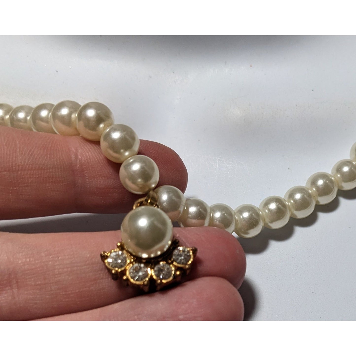 Vintage Regency Style Pearl Bridal Necklace