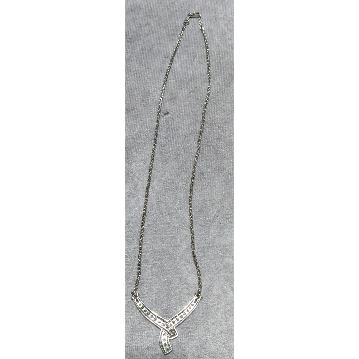 Zales Lab Created White Sapphire And Diamond Accent Twist Necklace