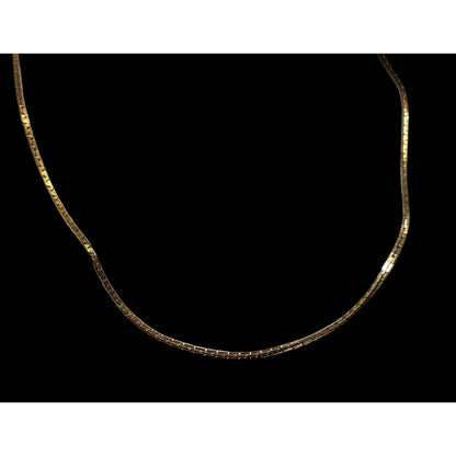 Bright Gold Korea Boston Link Chain Necklace