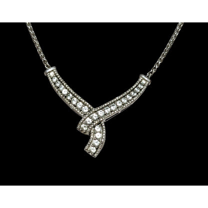 Zales Lab Created White Sapphire And Diamond Accent Twist Necklace