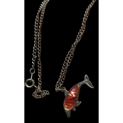 Pink Shell Dolphin Necklace