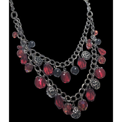 Gothic Vampire Multilayer Gemmed Necklace