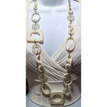 Vintage Chunky Cream Geometric Necklace