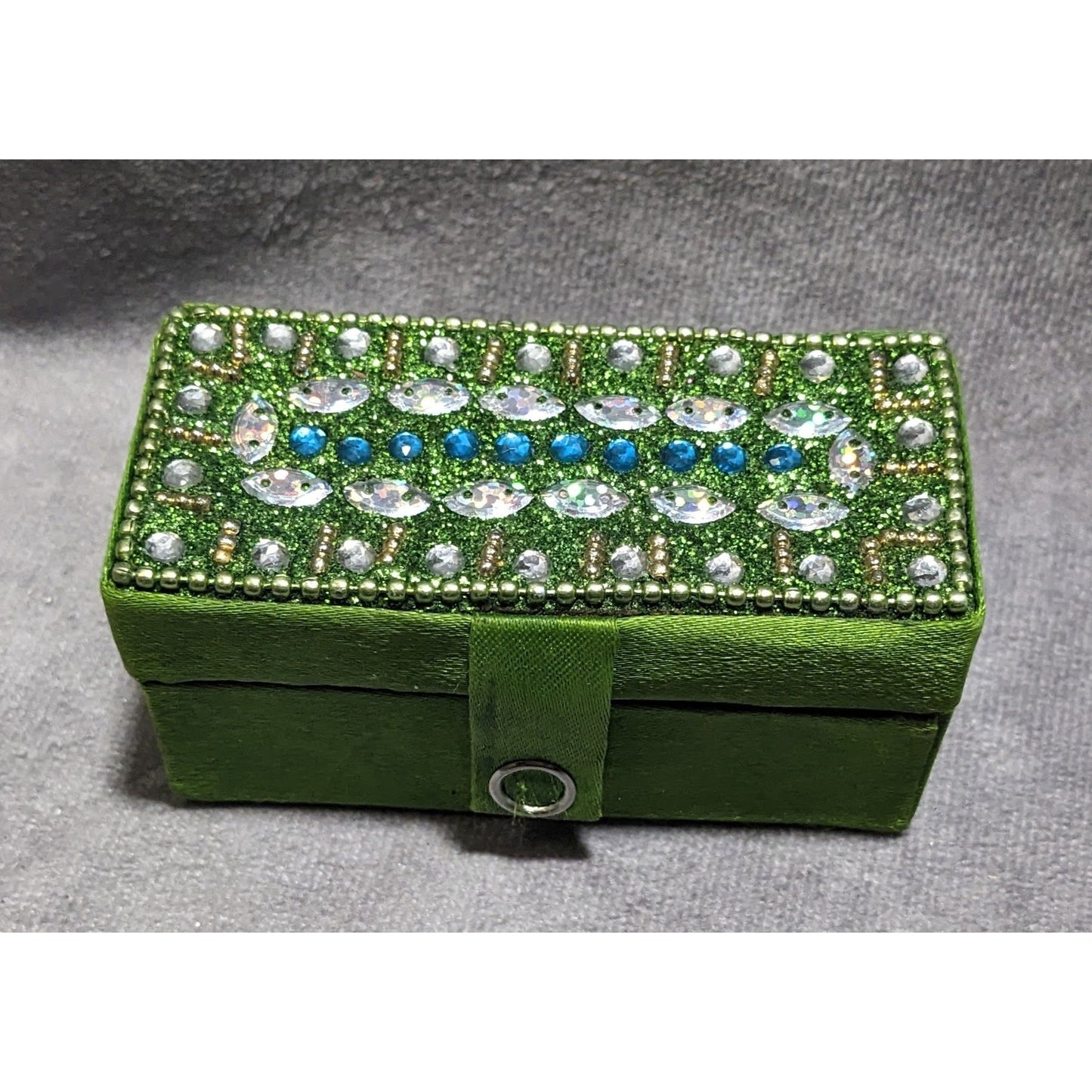 Sparkly Green Mirrored Lipstick Case