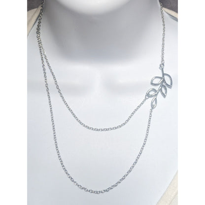 Silver Leaf Multilayer Necklace