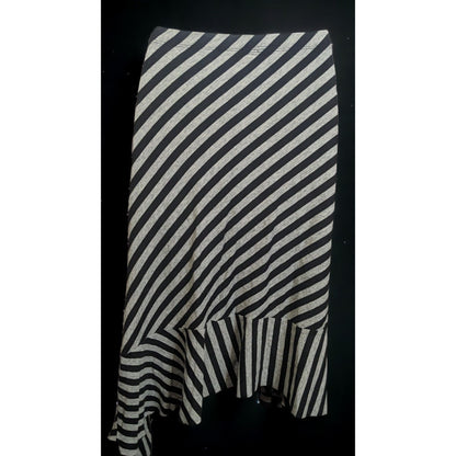 SoleMio Gothic Striped Asymmetrical Skirt