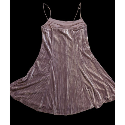 Wild Fabel Lavender Crushed Velvet Mini Dress