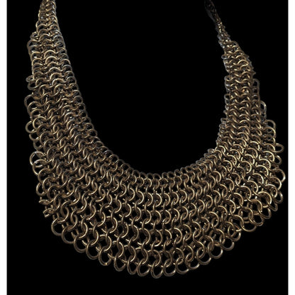 Aldo Gold Chain Maille Glam Bib Necklace