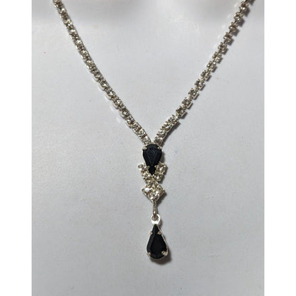 Glam Goth Gemmed Formal Bridal  Necklace