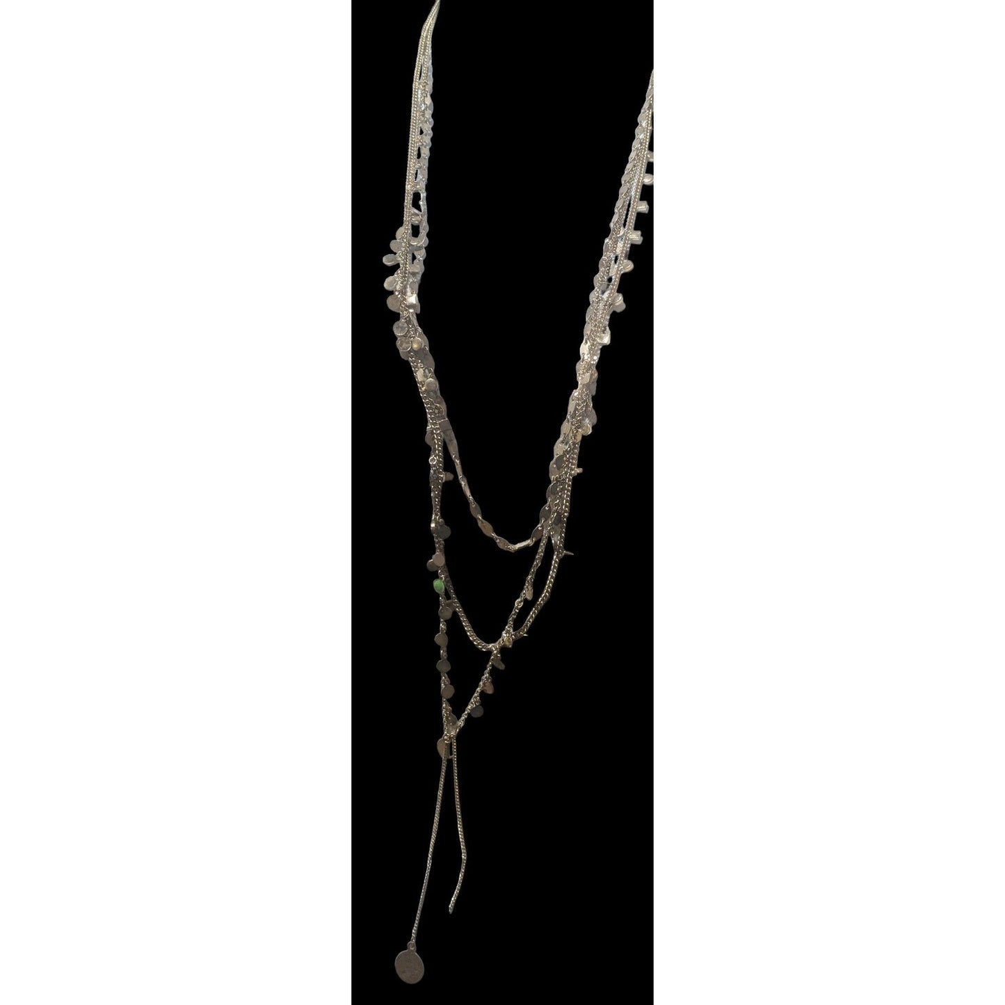 Anthropologie Gold Multilayer Charm Necklace