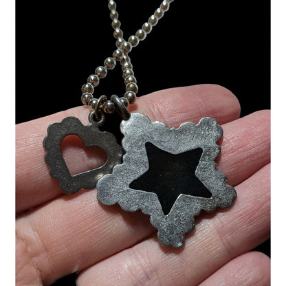 The Limited Hammered Heart Star Necklace