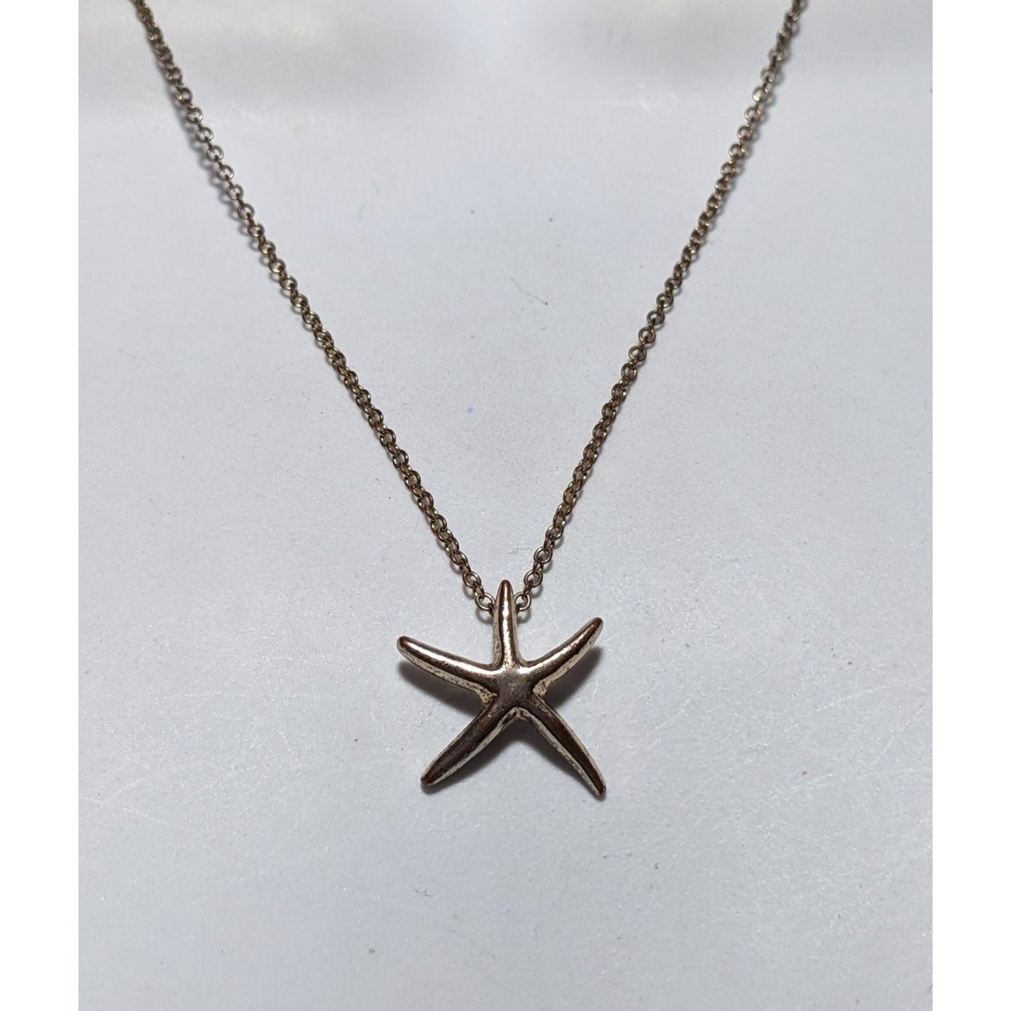 Minimalist Silver Starfish Pendant Necklace