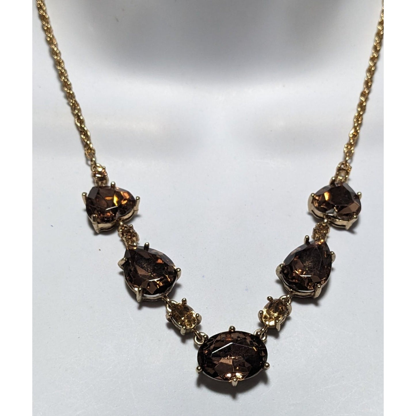 Elegant Brown Glass Necklace