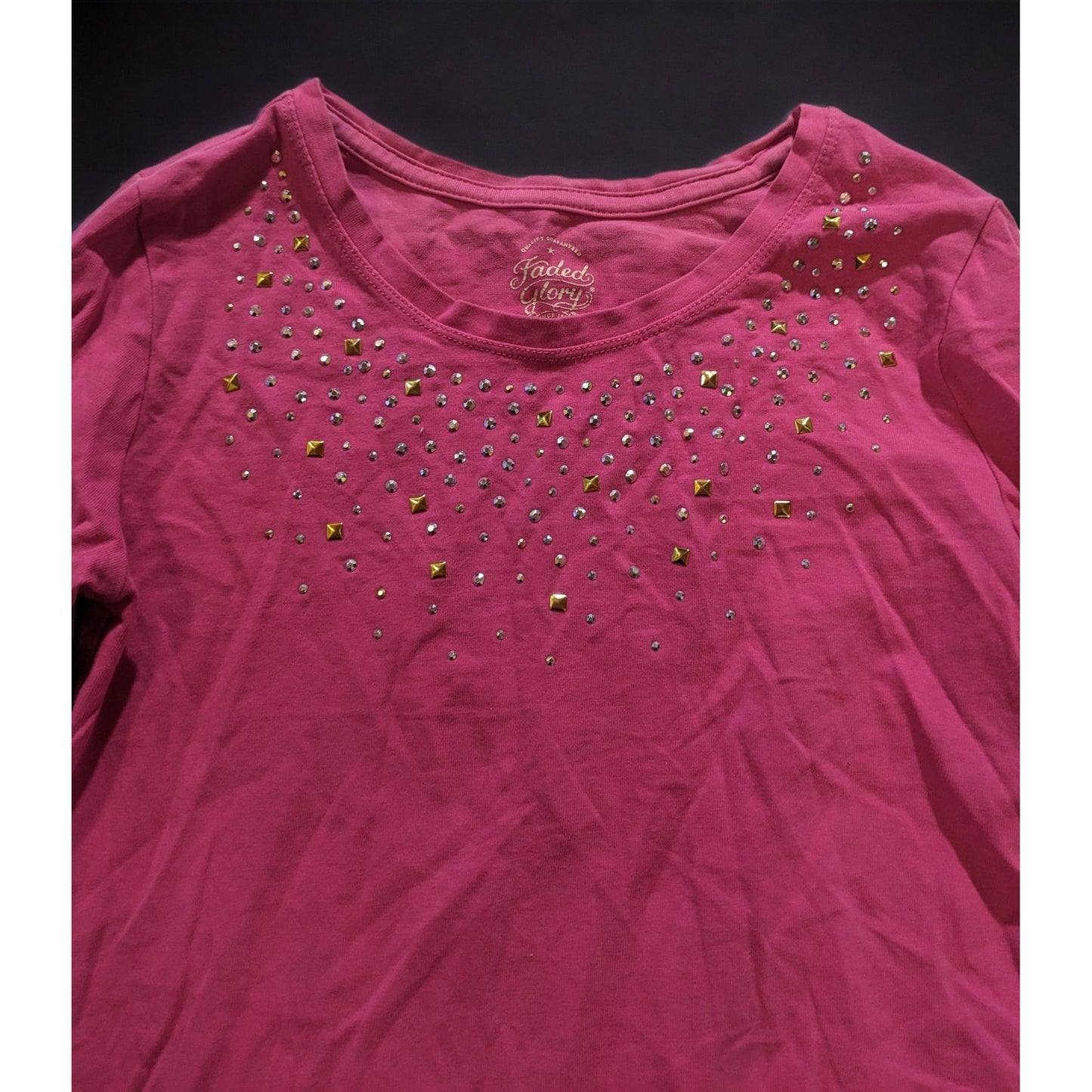 Faded Glory Pink Studded Top