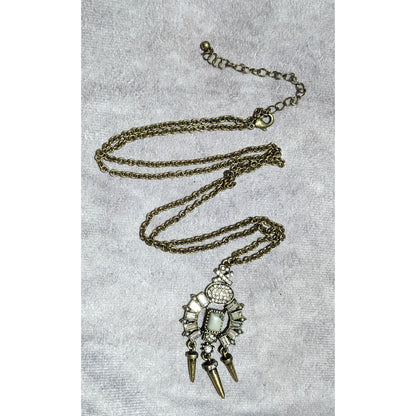 Chandelier Spike Gemmed Pendant Necklace