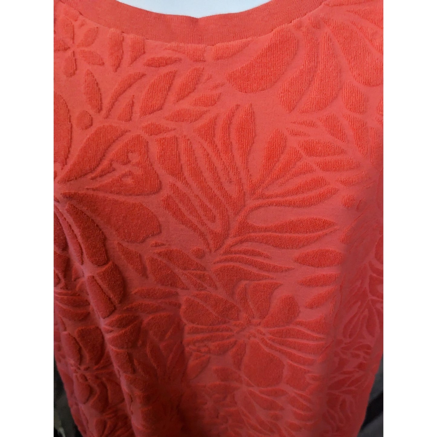 Land's End Coral Floral Terry Swim Suit Cover Up