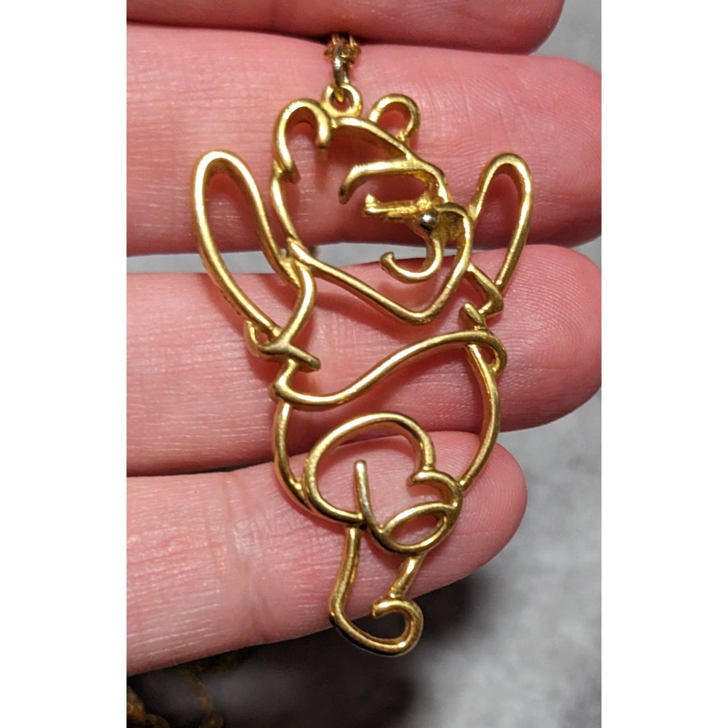 Gold Winnie The Pooh Necklace