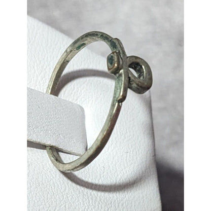 Minimalist Ankh Silver Tone Ring Size 6 3/4