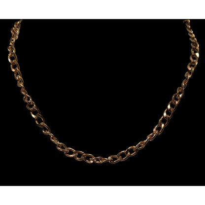 Classic Casual Gold Tone Curb Chain Necklace