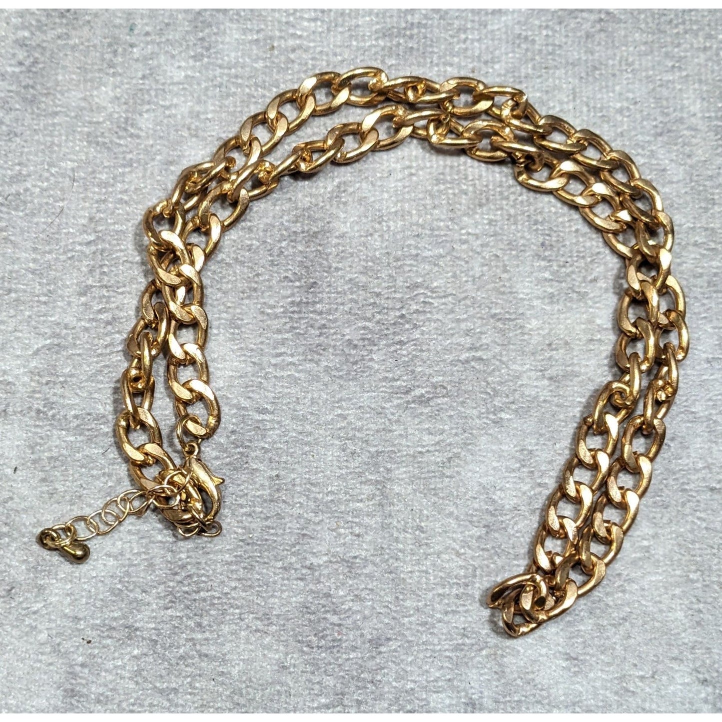 Classic Casual Gold Tone Curb Chain Necklace