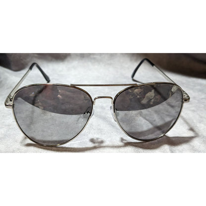 Foster Grant Dolly Black And Silver Aviator Sunglasses