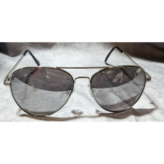 Foster Grant Dolly Black And Silver Aviator Sunglasses