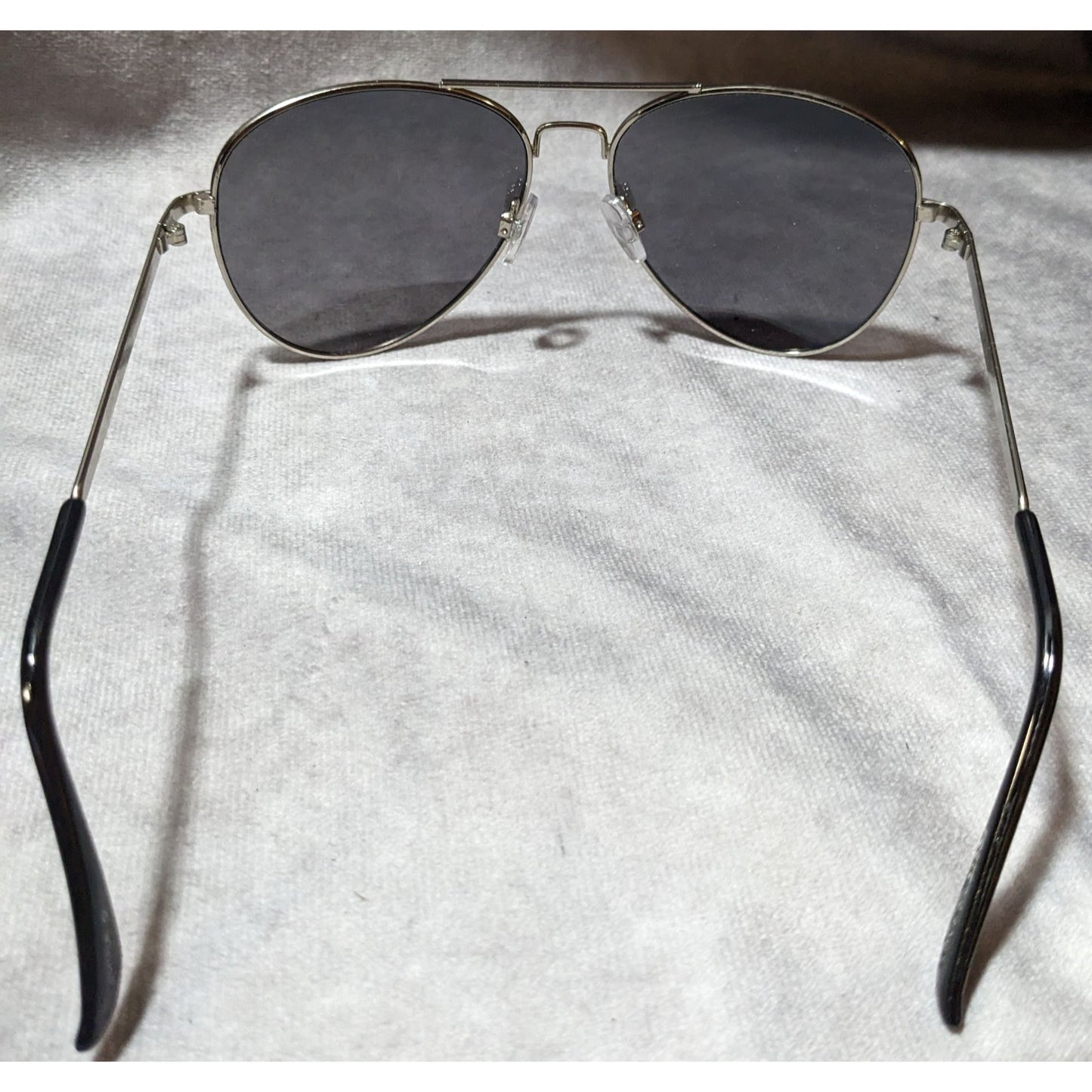 Foster Grant Dolly Black And Silver Aviator Sunglasses