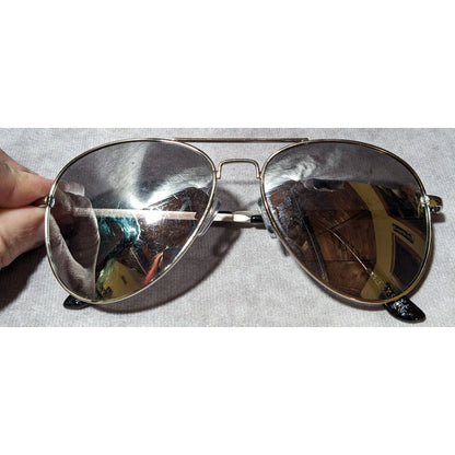 Foster Grant Dolly Black And Silver Aviator Sunglasses