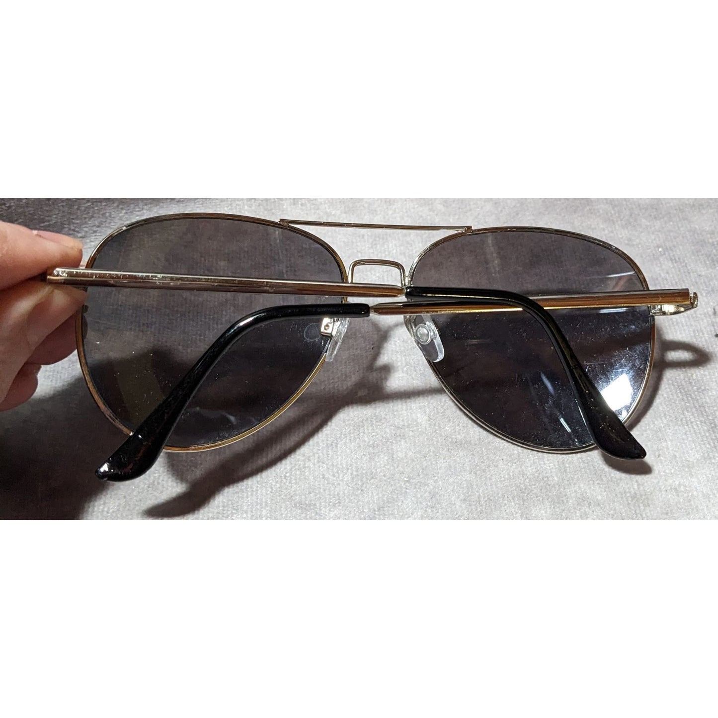 Foster Grant Dolly Black And Silver Aviator Sunglasses