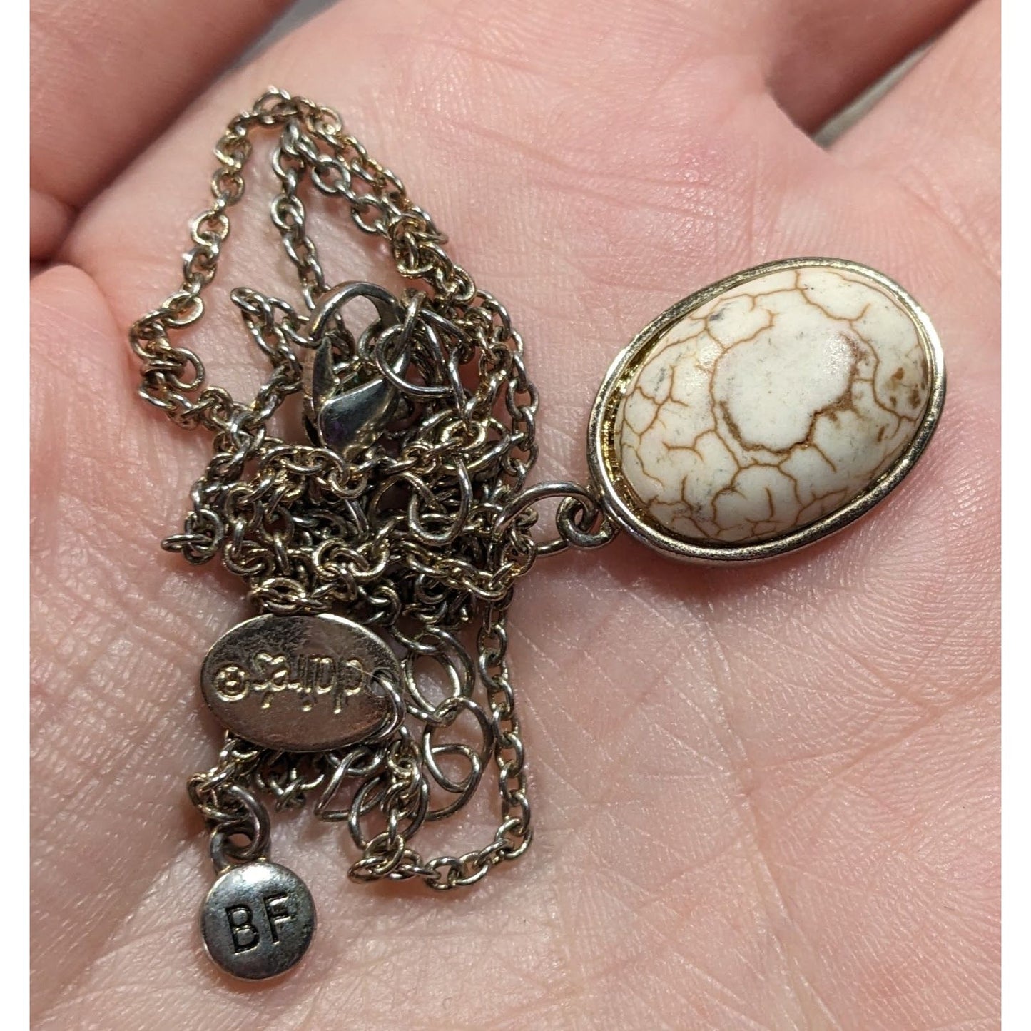 Claire's Casual Stone Cabochon Best Friend Necklace