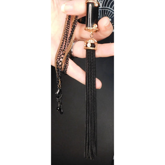 Simply Vera Black Bohemian Tassel Necklace