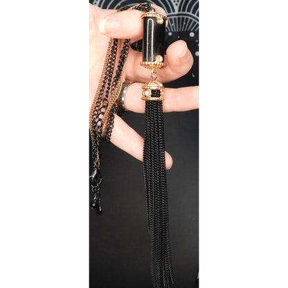 Simply Vera Black Bohemian Tassel Necklace