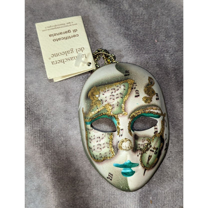 Handmade Venice Venetian Masquerade Galleon Mask Italian Gold Glitter Mini Decor