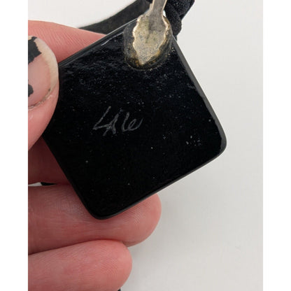 Music-Themed Fused Glass Pendant Necklace Artist Signed