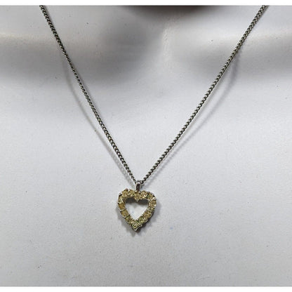 Vintage Romantic Delicate Open Heart Pendant Necklace Romantic