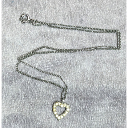 Vintage Romantic Delicate Open Heart Pendant Necklace Romantic