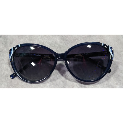 Vera Bradley Marjorie Ikat Island Blue And White Cateye Sunglasses