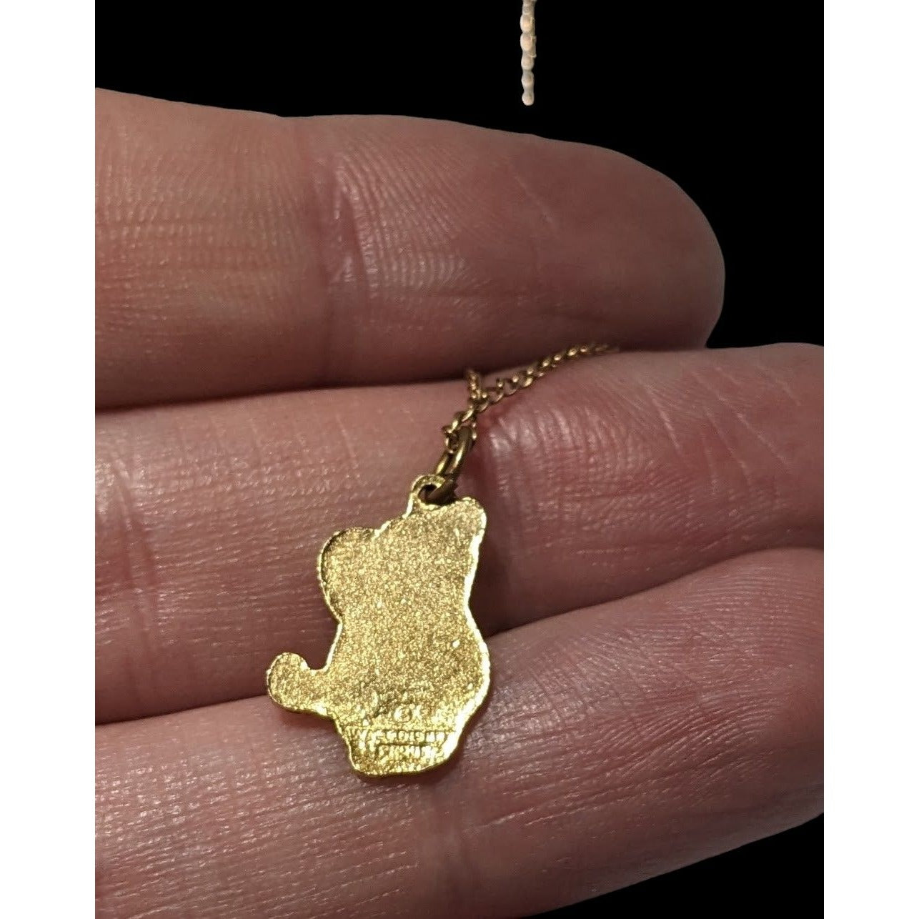 Vintage Minimalist Disney Pooh Charm Necklace