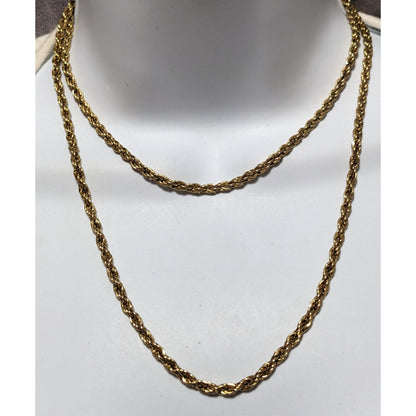 Gold Twist Chain Necklace