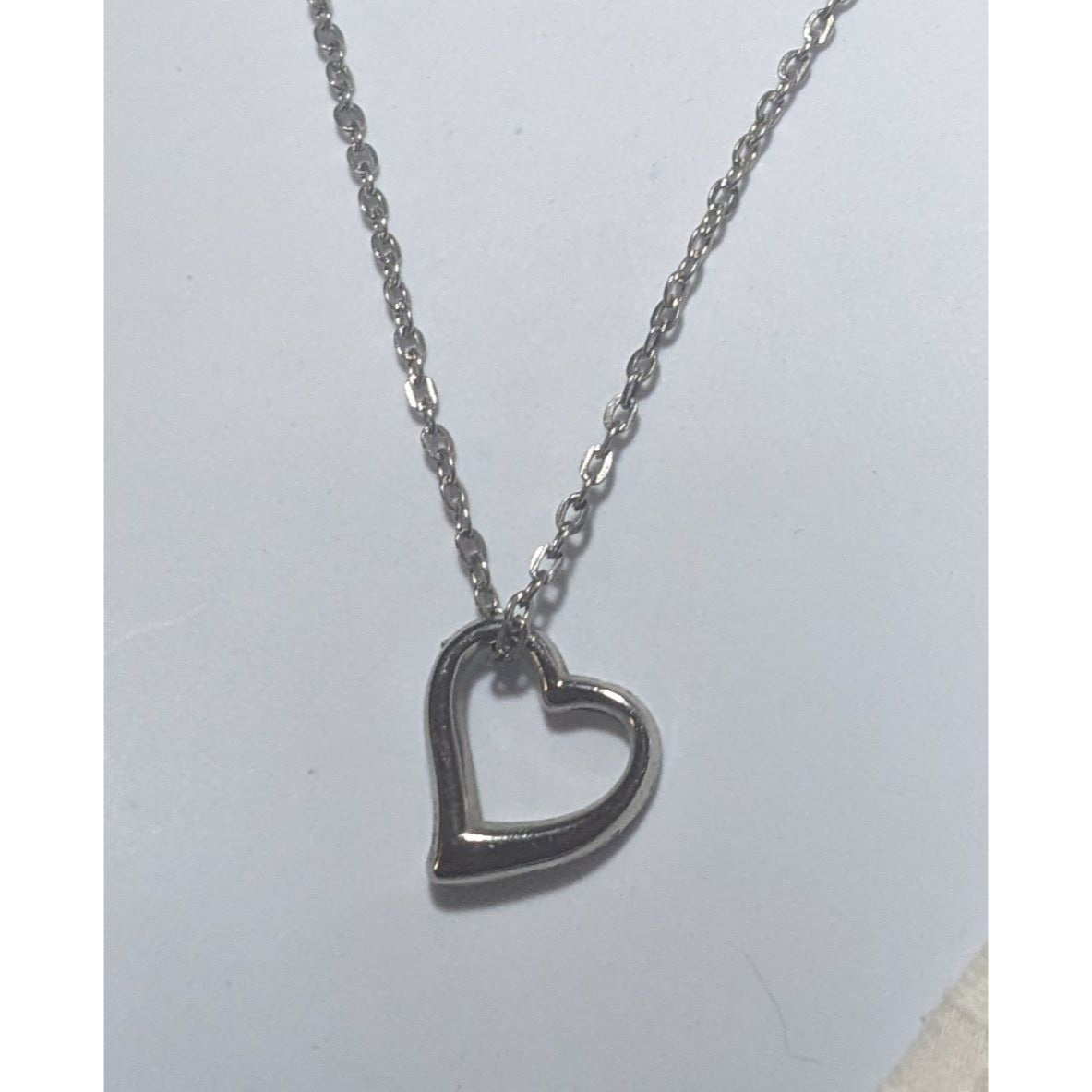 Silver Open Heart Necklace