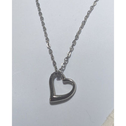 Silver Open Heart Necklace