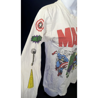 Marvel White Long Sleeve Shirt