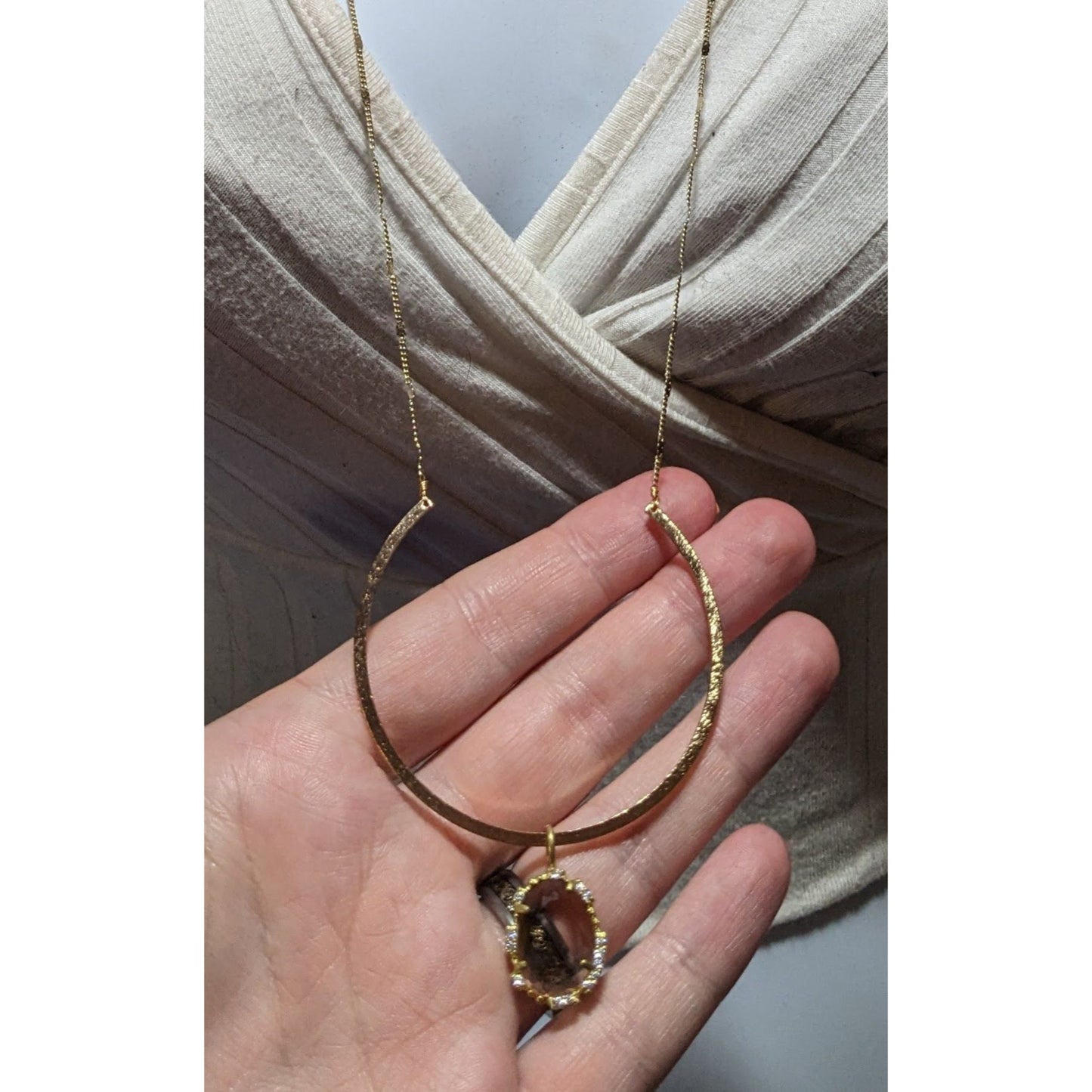 Serefina Gold Gemmed Necklace