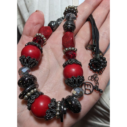 Erica Lyons Gothic Vampire Beaded Necklace