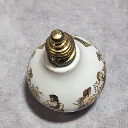 Vintage Greek Hand Painted Perfume Bottle