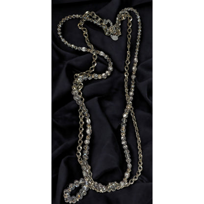 White House Black Market Glass Chain Opera Necklace