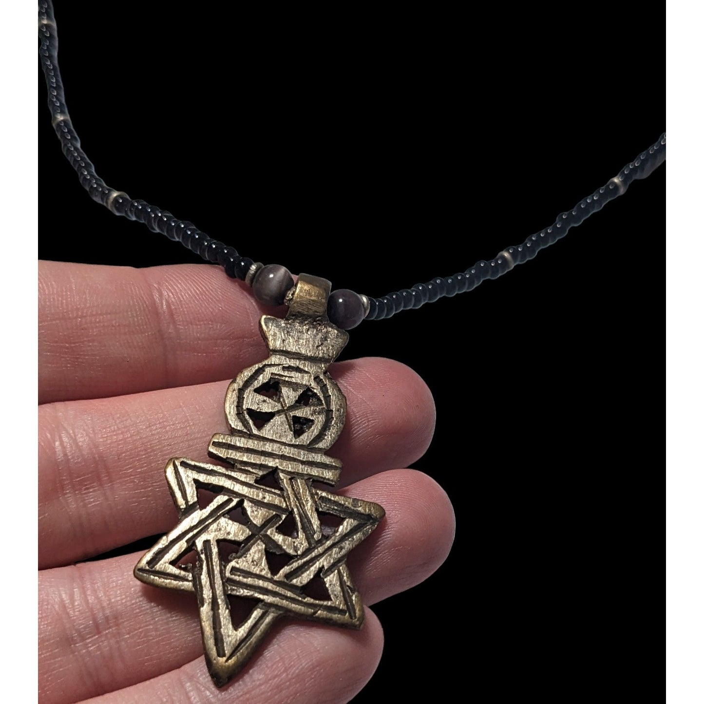 Vintage Ethiopian Star Of David Necklace