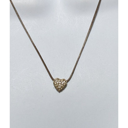 Premier Designs Minimalist Rhinestone Heart Necklace