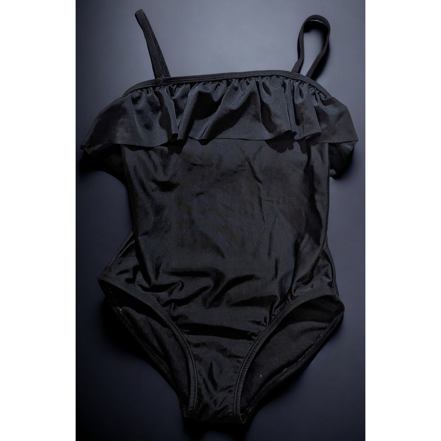 Old Navy Black Ruffle One Piece Swim Suit