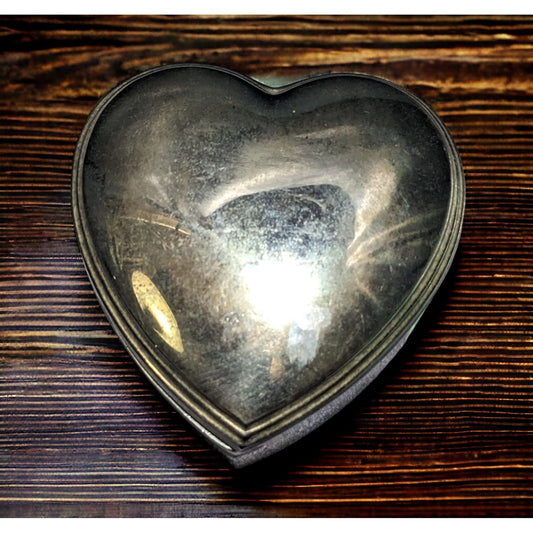 Vintage 1950s International Silver Co. Silver Plated Heart Trinket Box